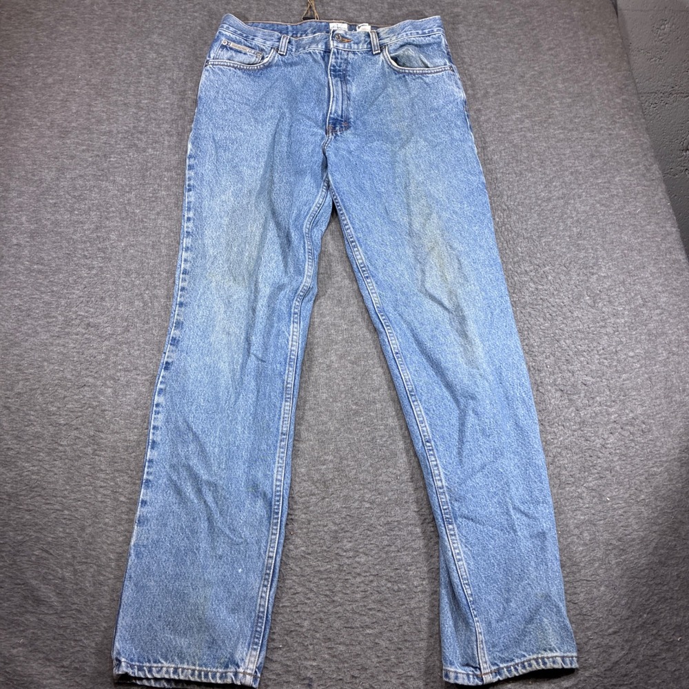 Vintage Calvin Klein Jeans Easy Fit Stone Wash Men 34x34 Blue Distressed